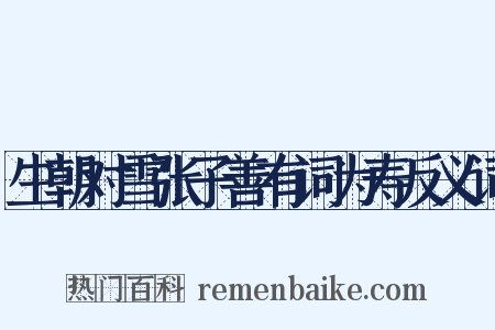 生朝对雪张子善有词为寿反义词是什么意思的图片